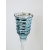 Świecznik Kielich szklany Niebieski Metaliczny 40cm